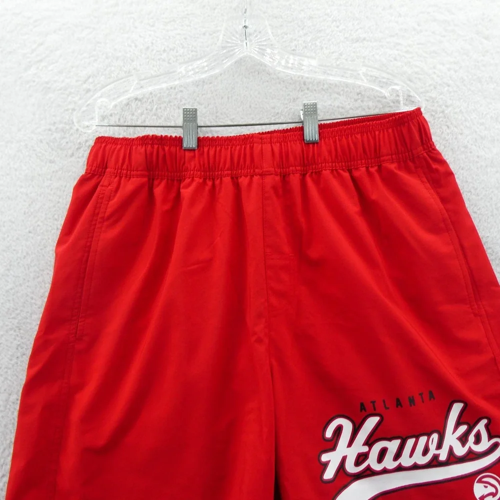G-III Sports Swim Shorts Mens Large Atlanta Hawks Red NBA‎ Basketball Trunks